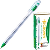 Ручка шариковая зеленая  Crown Oil Jell 0,7мм OJ-500B