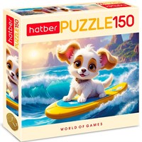 Пазл 150 эл. Щенок-сёрфер 150ПЗ4_32574 Hatber