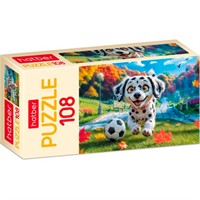 Пазл 108 эл. Щенок-футболист 108ПЗ4_34671 Hatber