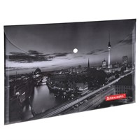 Папка-конверт с кнопкой NIGHT CITY А4 160 мкм 228033 BRAUBERG