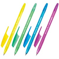 Ручка шариковая синяя BRAUBERG X-333 NEON корпус тонированный 0,7мм, линия 0,35мм 142829