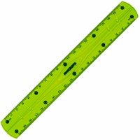 Линейка 20 см пластик "FLEX", тонированная, зеленая, 210758 Юнландия .