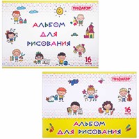 Альбом для рисования 16 л. А4 ПИФАГОР Эники-беники (2 вида), 106689