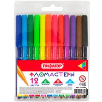 Фломастеры 12 цв. Пифагор 151090