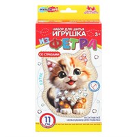 Набор для творчества Игрушка из фетра Со стразами котенок мульти арт FETR-120532