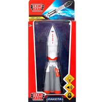 Модель ROCKET-18SL-WHGY-WOD Ракета высота 18 см, люк, бело-серый Технопарк