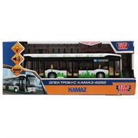 Модель KAMAZBUS-20PL-WHGN ЭЛЕКТРОБУС КАМАЗ-6282 19,5 см Технопарк в коробке