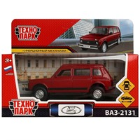 Модель LADA4X42131-13-RD LADA 4x4 2131 12 см, двери, багаж, инерц, красный Технопарк в кор.