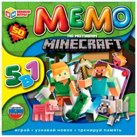 Игра Умка По мотивам Майнкрафт. Мемо 5 в 1.50 карточек 4650250574187