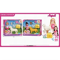 Кукла малышка 127-1 с питомцем в кор.
