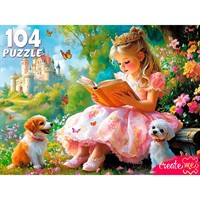 Пазл 104 Принцесса с книгой в саду УК104-6616