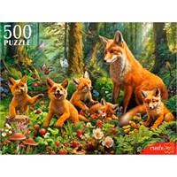 Пазл 500 Семья лис в лесу Ф500-6631