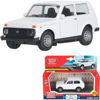 Модель LADA4X4-11-WH LADA 4x4 длина 10 см, инерц, белый Технопарк  в кор.