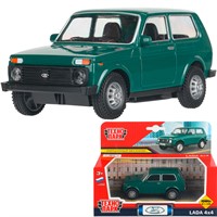 Модель LADA4X4-11-GN LADA 4x4 длина 10 см, инерц, зелен Технопарк  в кор.