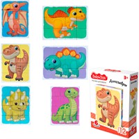 Кубики Динозавры 12 шт Baby Toys 05883