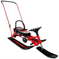 Снегокат 109 SNOWKAT Wheel Пиня с П-образным толкателем и колёсами