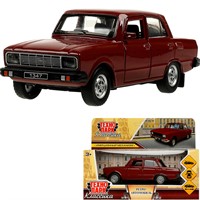 Модель AZLK2140M-12-CRY АЗЛК Москвич-2140sl, 12,5 см, инерция,вишневый Технопарк  в кор.