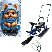 Снегокат 109 SNOWKAT Wheel Щенок с П-образным толкателем и колёсами