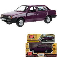 Модель 21099-132-PRP ВАЗ-21099 "Спутник" 13,1 см, двери, багаж, фиолетовый Технопарк в кор.