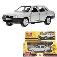 Модель 21099-12-SR ВАЗ-21099 "СПУТНИК" 12 см, двери, баг, серебр Технопарк в кор.