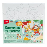 Набор для творчества Картина по номерам на холсте 20*20 см Весёлые друзья Рхд-040 Lori