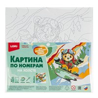 Набор для творчества Картина по номерам на холсте 20*20 см Сноубордист Рхд-042 Lori