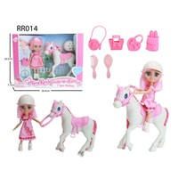 Кукла малышка RR014 Наездница с аксесс. в кор.