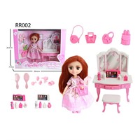 Кукла малышка RR002 с туалетным столиком и аксесс. в кор.
