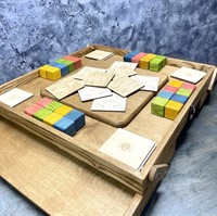 Настольная игра из дерева Цветные кубики М
