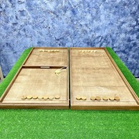 Настольная игра из дерева Вышибалы и Стрельба по мишени на 2-х участников 2 в 1