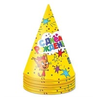 Колпак С Днем Рождения Три Кота 6шт 1501-4436