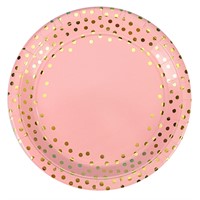 Тарелка 4610144827737 с тиснением Золотая вечеринка 23 см 6 шт ФЛ-2773