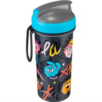 Стакан с крышкой, петлей и декором 400МЛ (Серый) 431335811