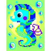 Набор для творчества Алмазная мозаика Морской конек 20*15см частичная выкладка 90786