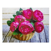 Набор для творчества Алмазная мозаика Пионы 40*50см частичная выкладка 87148