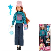 Кукла Карапуз 66001-C57-S-BB 29см София, руки и ноги сгиб, акс