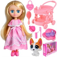 Кукла малышка RR001 с питомцем и аксесс. в кор.