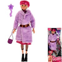 Кукла Карапуз 66001-W10-S-BB София 29 см,руки и ноги сгиб, зимняя одежда, акс