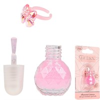 Лак для ногтей Confetti peel-off с колечком,4,5 мл,с ароматом клубники,цв.фуксия Т26462 Lukky