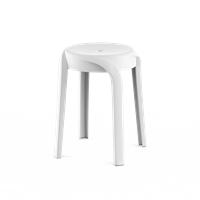 Табурет ECLER (белый) PP0006W  (от 12 шт)