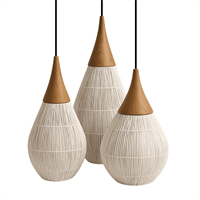 Плетеный абажур из ротанга 25*55 см