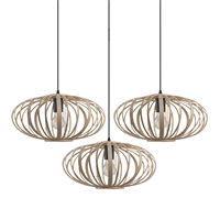 Плетеный абажур из дерева 41*41 см