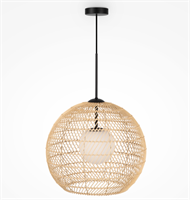 Подвесной светильник шар ротанг Д40 см