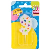 Свеча цифра "9" Звезды 5см 1502-4233