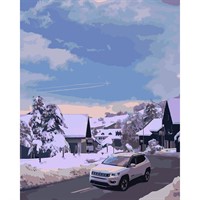 Набор Для Творчества Картина по номерам "Зимнее утро" на картоне 40*50 см Кпн-219 Lori