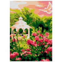 Набор для творчества Алмазная мозаика Беседка в саду 21*30 см Ам-078 LORI