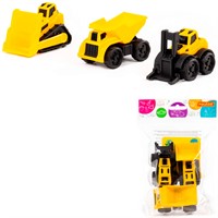 Автомобиль Самосвал-мини + Бульдозер-мини гусеничный + Погрузчик-мини вилочный (в пакете) 47981 П-Е /30/