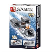 Конструктор Армия 38-0537F Катер 101 дет. в коробке