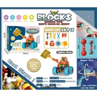 Конструктор 628-3A шарнирный 28 дет.Экскаватор в кор.