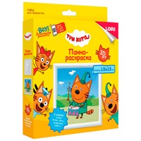 Набор для творчества 3DArt. Панно-раскраска Три кота "Компот с барабаном" Ипк-007 Lori